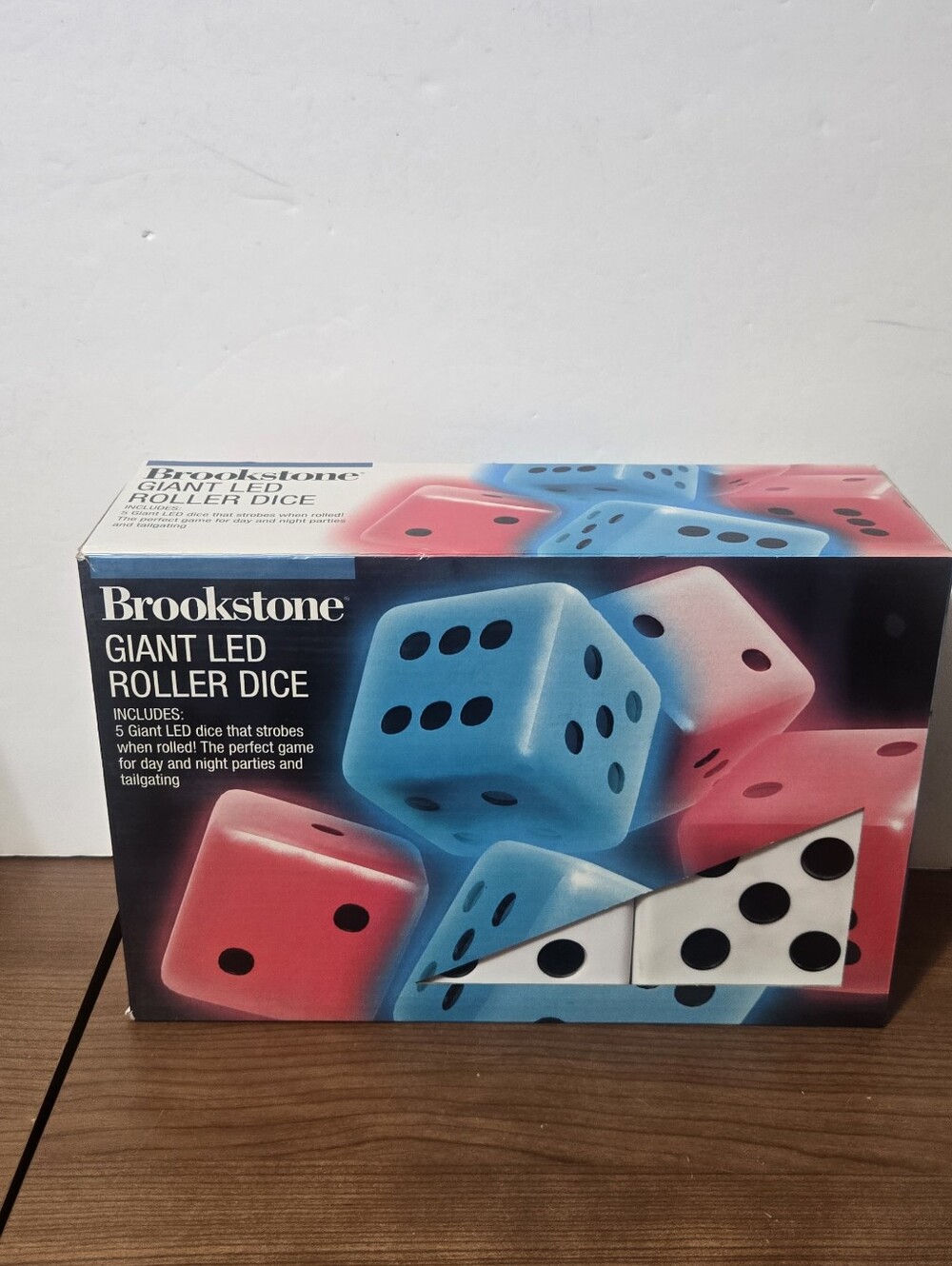 Brookstone Giant LED Roller Dice - Blue and Pink